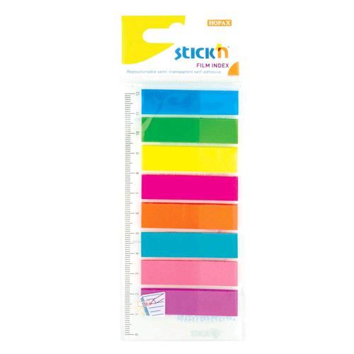 NIJI SEGNAPAGINA 25 STICK PER 8 COLORI ASSORTITI + RIGHELLO