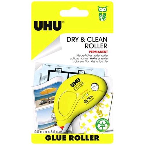 UHU DRY E CLEAN COLLA ROLLER PERMANENTE 6.5MM X 8.5MT