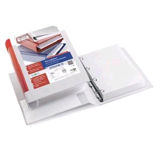 SEI ROTA STELVIO TI RACCOGLITORE PERSONALIZZABILE 4 ANELLI A D 40MM IN COLPAN 300X420MM A3 DORSO 5.5CM COL.BIANCO