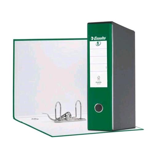 ESSELTE EUROFILE G55 REGISTRATORE FORMATO PROTOCOLLO 230X330X80 mm COL. VERDE CONF 6 Pz.