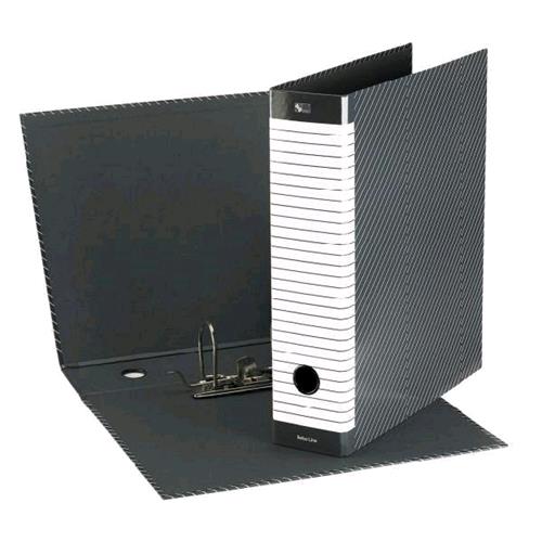ESSELTE DELSOLINE G12 REGISTRATORE FORMATO COMMERCIALE 230X300X50 mm COL. GRIGIO/BIANCO CONF 8 Pz.