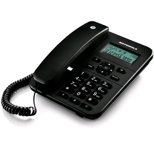 MOTOROLA CT202 TELEFONO DA TAVOLO CON AMPIO DISPLAY VIVAVOCE IDENTIFICATIVO DEL CHIAMANTE NERO