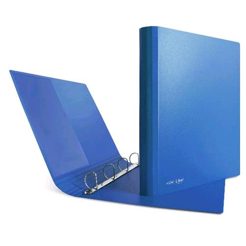 SEI ROTA LIKE RACCOGLITORE 4 ANELLI A D 30MM IN PP 270X320 mm A4 DORSO 4 CM  COL. BLU