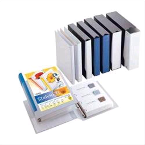 SEI ROTA STELVIO TI RACCOGLITORE PERSONALIZZABILE 4 ANELLI A D 40MM IN COLPAN 300X220MM A4 DORSO 4 CM COL.BIANCO