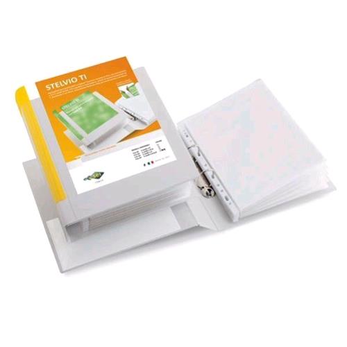 SEI ROTA STELVIO TI RACCOGLITORE PERSONALIZZABILE 4 ANELLI A D 50MM IN COLPAN 300X220MM A4 DORSO 5 CM COL.BIANCO