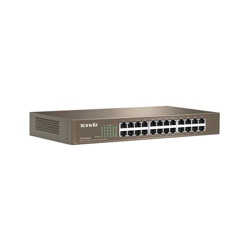 TENDA TEF1024D SWITCH NON GESTITO 24 PORTE FAST ETHERNET 10/100 IN METALLO MONTABILE A RACK