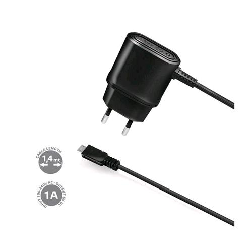 CELLY TCMICRO CARICABATTERIE CONNETTORE MICRO USB 1A COLORE BLACK