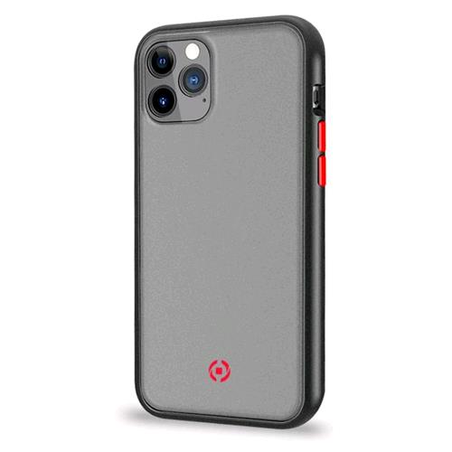 CELLY VOLCANO1002BK APPLE iPHONE 11 PRO MAX COVER IN TPU  CON RETRO OPACO TRASPARENTE E TASTI IN COLORI A CONTRASTO BLACK