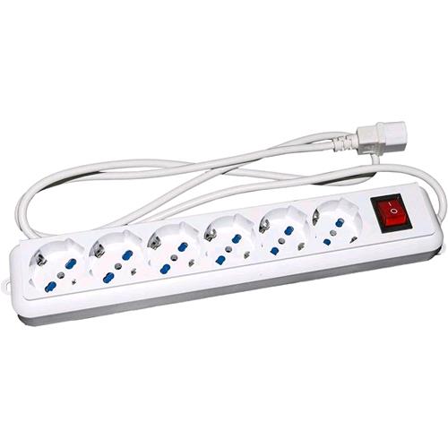 LINK LKMP06C MULTIPRESA PER GRUPPI DI CONTINUITÀ CON 6 PRESE TRIPOLARI 10/16A A SPINA IEC C13