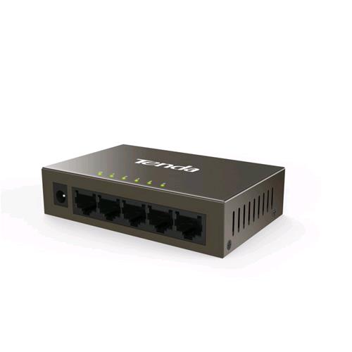 TENDA TEF1005D SWITCH 5 PORTE LAN 10/100MBPS PLUG AND PLAY STRUTTURA IN ACCIAIO GRIGIO