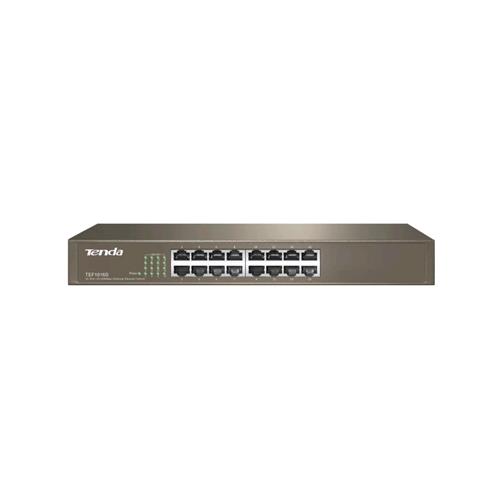 TENDA TEF1016D SWITCH NON GESTITO 16 PORTE FAST ETHERNET 10/100 IN METALLO MONTABILE SU RACK