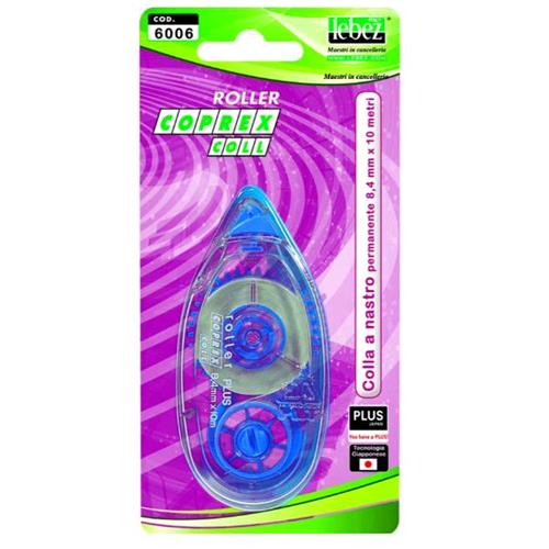 LEBEZ COPREX COLLA A NASTRO TRASPARENTE  8.4 MM X 10 M FORMATO ROLLER
