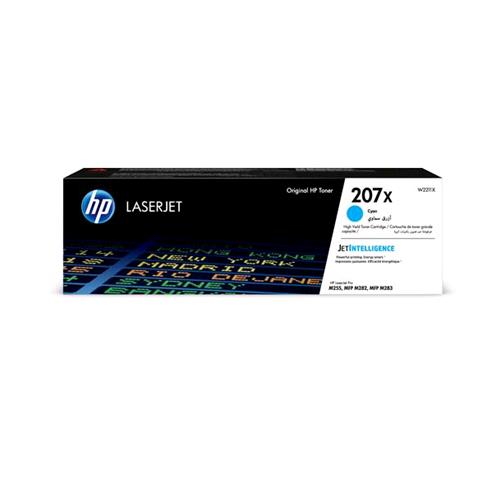 HP 207X TONER CIANO ALTA RESA 2.450 PAGINE PER COLOR LASERJET PRO MFP M282NW, MFP M283FDN, MFP M283FDW