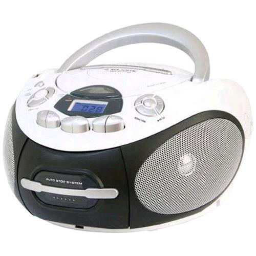 MAJESTIC BOOM BOX LETTORE CD MP3 USB NERO/BIANCO