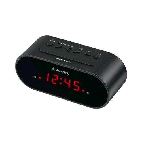 MAJESTIC SVE-235 SVEGLIA DIGITALE CON DOPPIO ALARME LUMINOSITA DISPLAY REGOLABILE NERO