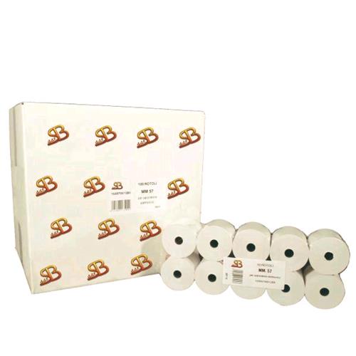 SA.BA.CART ROTOLO IN CARTA X CALCOLATRICE MM57X33MT ANIMA 12 mm CONF 10 Pz.