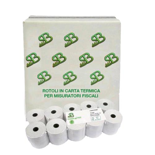 SA.BA.CART ROTOLO IN CARTA TERMICA X REGISTRATORE DI CASSA SABAPLUS MM57X30MT ANIMA 12 mm CONF 10 Pz.
