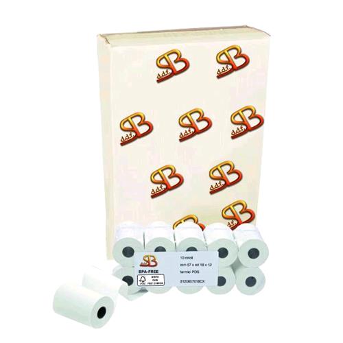 SA.BA.CART ROTOLO IN CARTA TERMICA X POS MM57X30MT ANIMA 12 mm CONF 10 Pz.