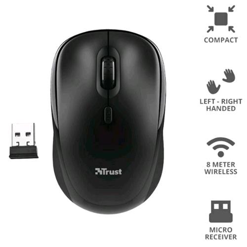 TRUST TM-200 COMPACT MOUSE OTTICO WIRELESS 1.600 DPI BULK