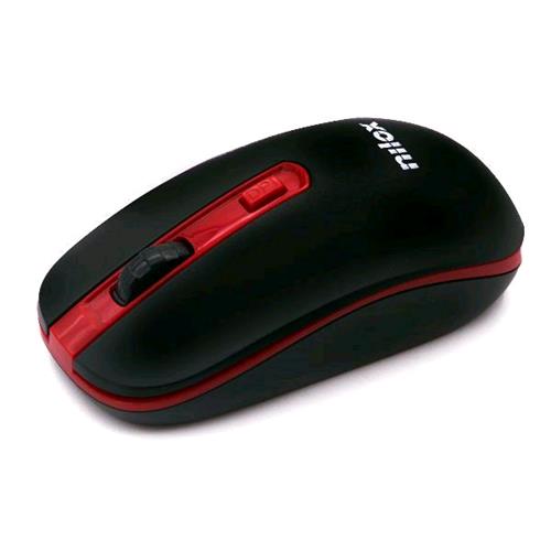 NILOX MOUSE WIRELESS 2.4GHz 4 PULSANTI 1.600 DPI BLACK/RED