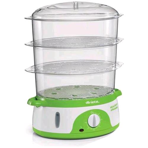 ARIETE 911 VAPORIERA ELETTRICA CON TIMER 3 CESTELLI 800 W BIANCO VERDE