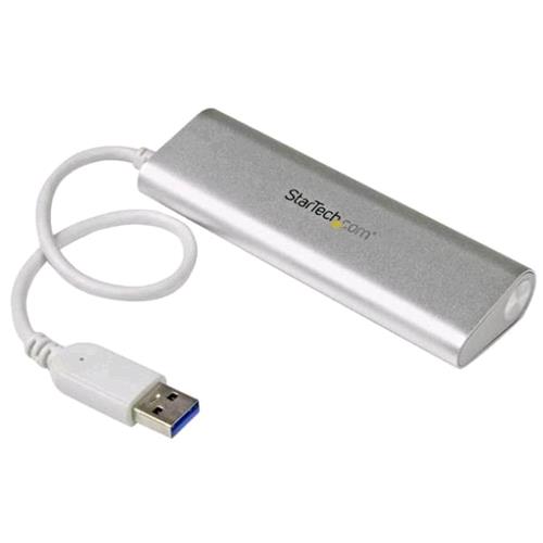 STARTECH HUB USB 3.0 A 4 PORTE COMPATTO CON CAVO INTEGRATO USB 3.0