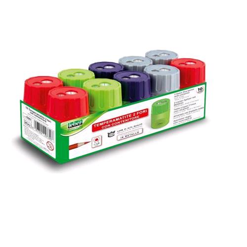 LEBEZ TEMPERINO 2 FORI IN PLASTICA COLORI ASSORTITI CONF 10 Pz.