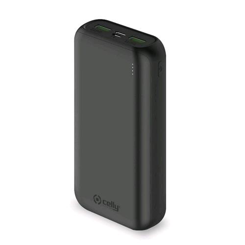 CELLY PBE20000BK POWERBANK ENERGY 20.000 MAH 2xUSB 2.1 A 1xMICRO USB NERO