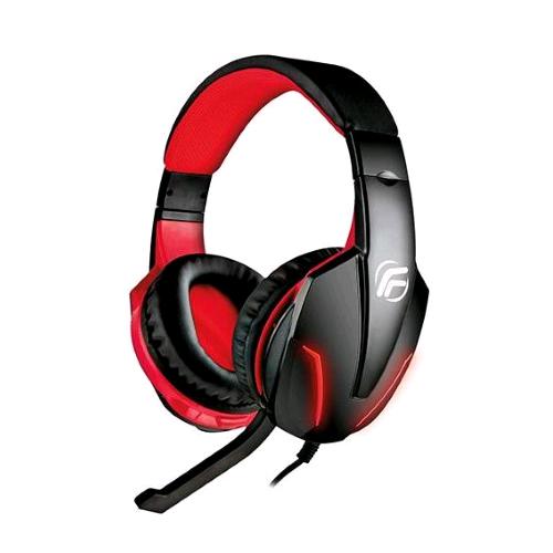 FENNER FN-F1L CUFFIE GAMING SOUNDGAME F1 CON MICROFONO PER PC CONSOLE NERO ROSSO