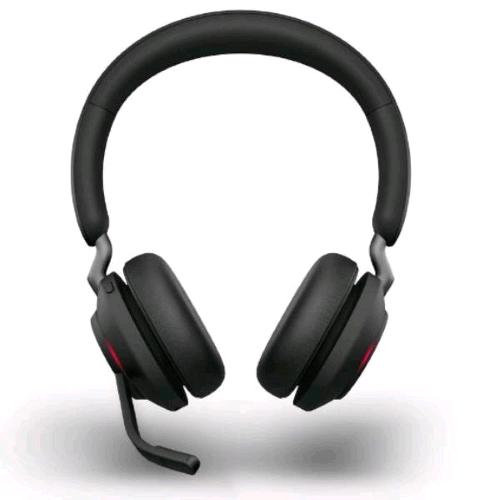 JABRA EVOLVE2 65 STEREO MS BLACK CUFFIE BLUETOOTH CON MICROFONO NERO
