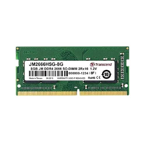 TRANSCEND JM2666HSG-8G MEMORIA RAM 8GB 2.666MHz TIPOLOGIA SO-DIMM TECNOLOGIA DDR4