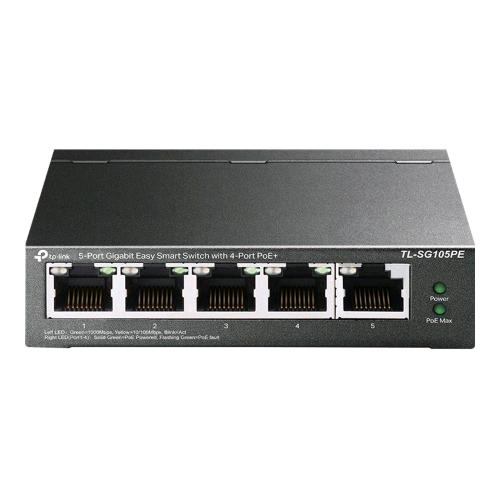 TP-LINK TL-SG105PE EASY SMART SWITCH GESTITO 5 x 10/100/1000 (4 POE+) POE+ (65 W)