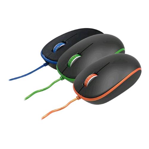 MEDIACOM M-MEB55 MOUSE STANDARD OTTICO USB COLORE NERO + FINITURE IN COLORI ASSORTITI