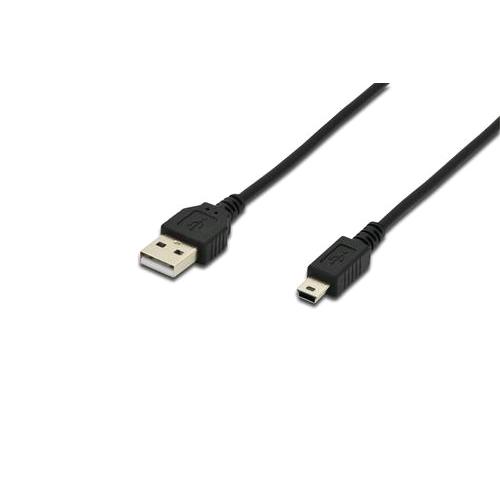 DIGITUS CAVO PROLUNGA USB 2.0 A/MINI B MASCHIO/MASCHIO 1.8 MT NERO