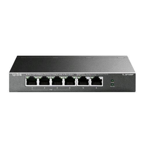 TP-LINK TL-SF1006P SWITCH DI RETE 6 PORTE RJ-45 10/100 Mbps 4 PORTE POE COLORE NERO