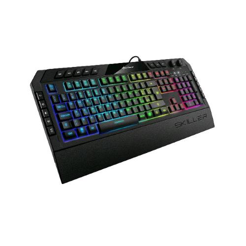 SHARKOON SKILLER SGK5 TASTIERA GAMING IT MECCANICA RGB 5 TASTI MULTIMEDIALI USB NERO