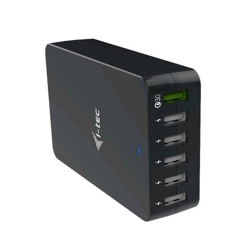 I-TEC CARICABATTERIE DA RETE 6X USB A 52W NERO