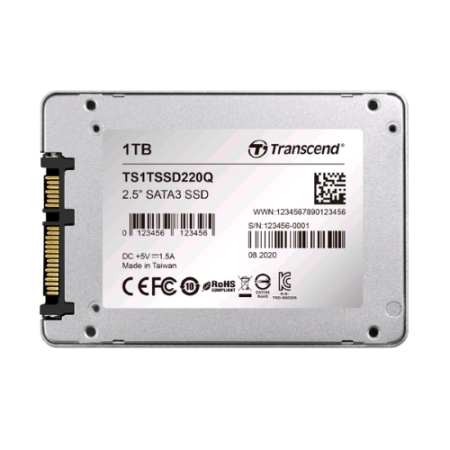 TRANSCEND SSD220Q SSD 1.000GB 2.5" SATA III QLC 3D NAND