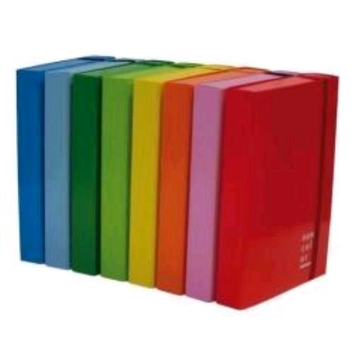 BREFIOCART NEW COLOR CARTELLE C/ELASTICO PIATTO IN CARTONCINO PLASTIFICATO 250X350MM A4 DORSO 2CM ROSSO