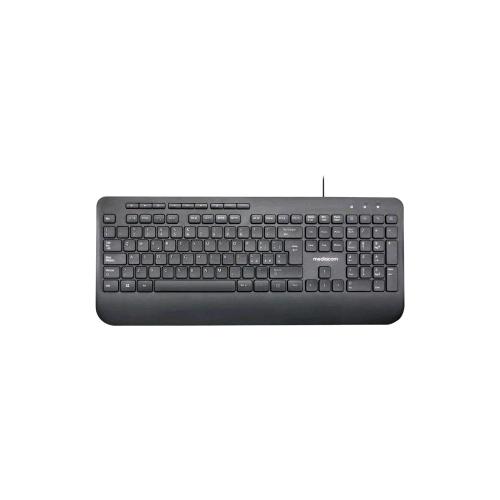 MEDIACOM OFFICE CX4500 TASTIERA USB CON POGGIAPOLSI 118 TASTI NERO