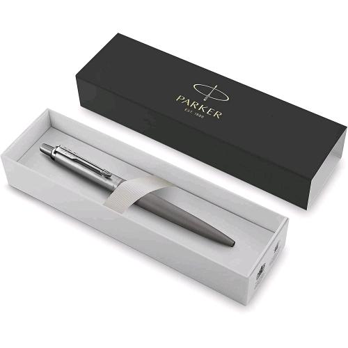 PARKER JOTTER ALEXADRA MATTE GREY PENNA A SFERA A SCATTO PUNTA MEDIA INCHIOSTRO BLU CONFEZIONE REGALO 