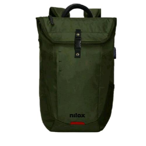 NILOX BACKPACK OUTDOOR ECO GREEN ZAINO PER NOTEBOOK DA 15.6" 30X47X16 CM 2 SCOMPARTI VERDE