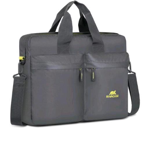 RIVACASE BORSA A TRACOLLA PER NOTEBOOK DA 16" IN POLIESTERE 42X30X11 CM 8 SCOMPARTI GRIGIO