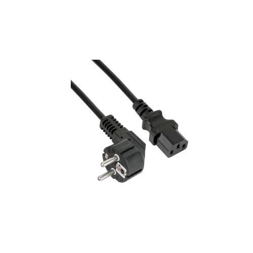 NILOX CAVO ALIMENTAZIONE IEC C13/ CEE 7/4 SCHUKO AD ANGOLO 1.8 MT NERO