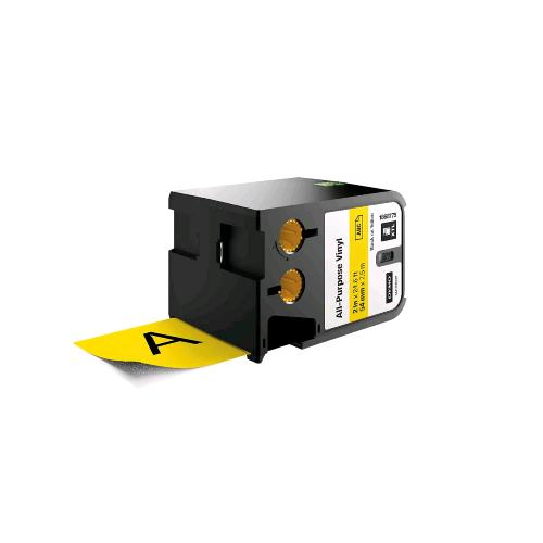 DYMO XTL NASTRO PER ETICHETTE IN VINILE 54 MM X 7 MT GIALLO STAMPA NERA