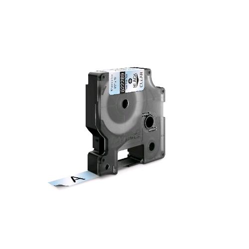 DYMO NASTRO PER ETICHETTE IN POLIESTERE 12 MM X 5.5 MT TRASPARENTE STAMPA NERA