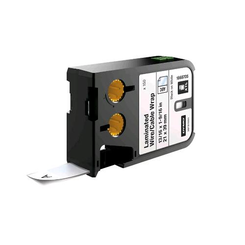 DYMO XTL NASTRO IN VINILE PER 150 ETICHETTE LAMINATE 21 MM X 39 MM BIANCO STAMPA NERA 