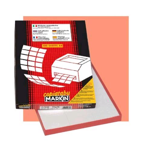 MARKIN CONF 8400 ETICHETTE ADESIVE 67X10 mm BIANCO OPACO 