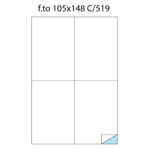 MARKIN CONF 200 ETICHETTE ADESIVE IN POLIESTERE 105X148 mm BIANCO OPACO 