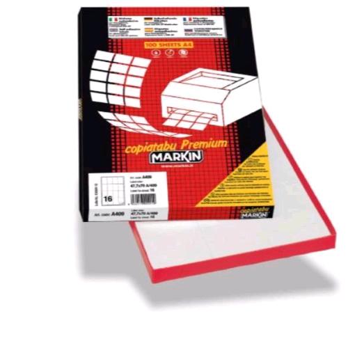 MARKIN CONF 1000 ETICHETTE ADESIVE 70X52 mm BIANCO 